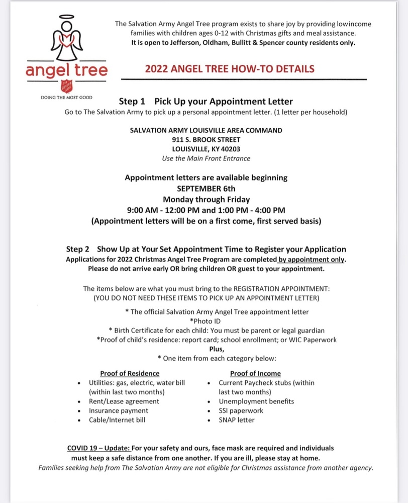 Salvation Army Angel Tree Lebanon Junction Elementary