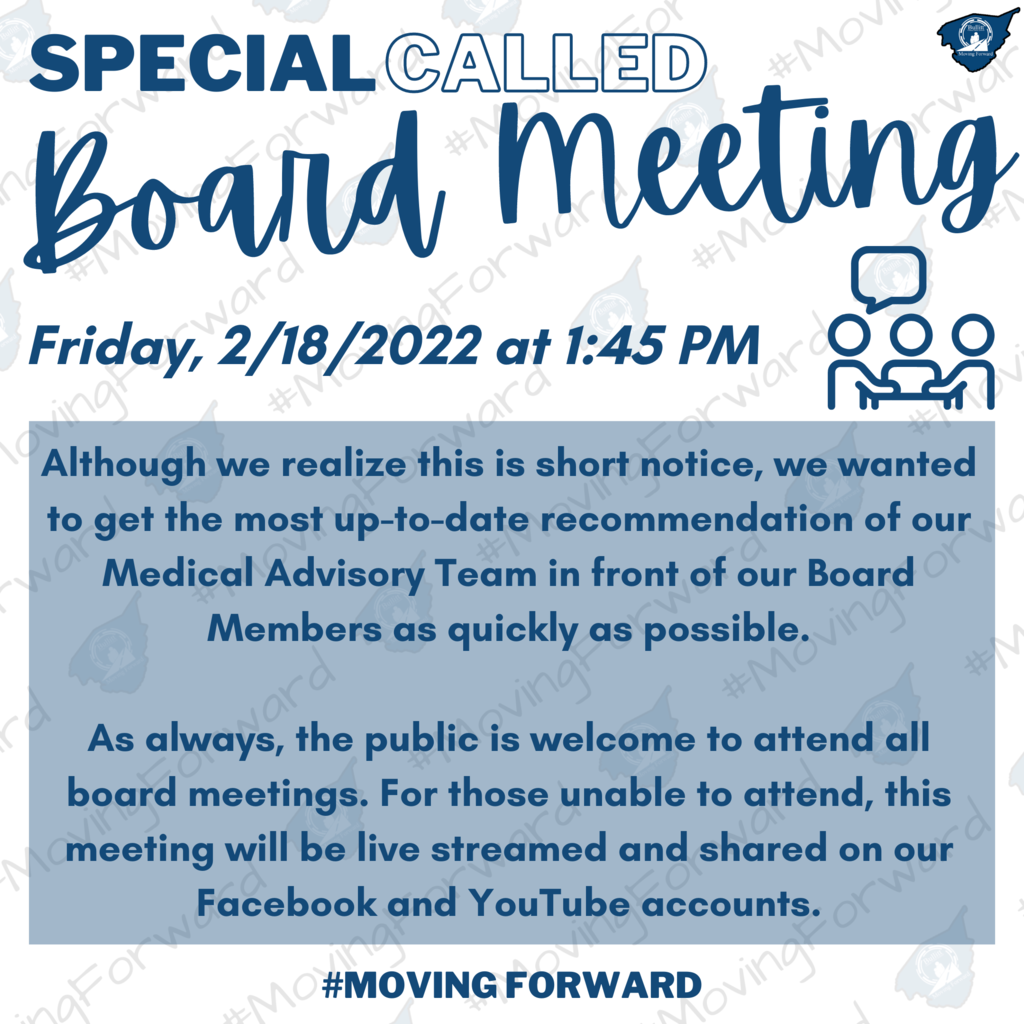 Special BOE Meeting 2/18/22 at 1:45 PM
