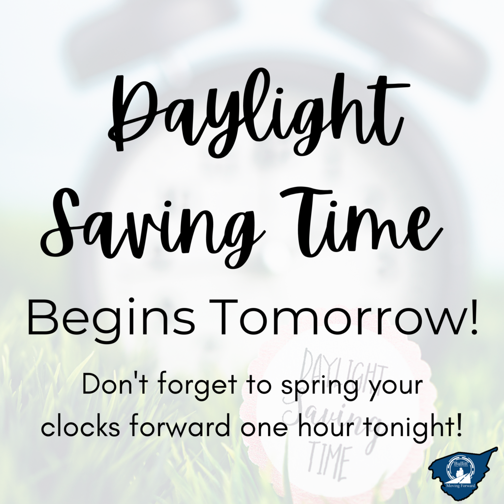Daylight Saving Time begins tomorrow