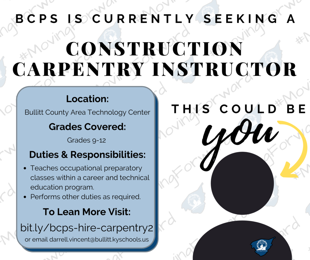We're looking for a Construction Carpentry Instructor