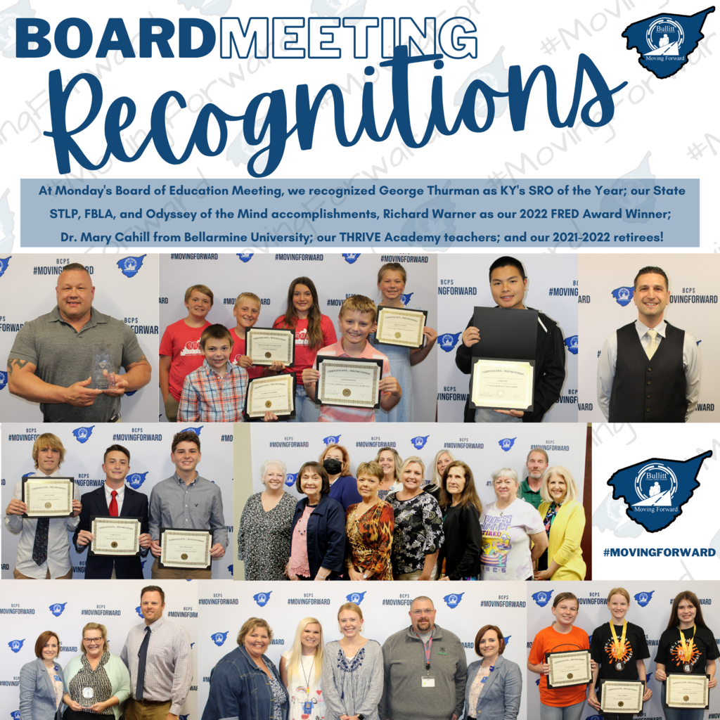 May Board Meeting Recognitions