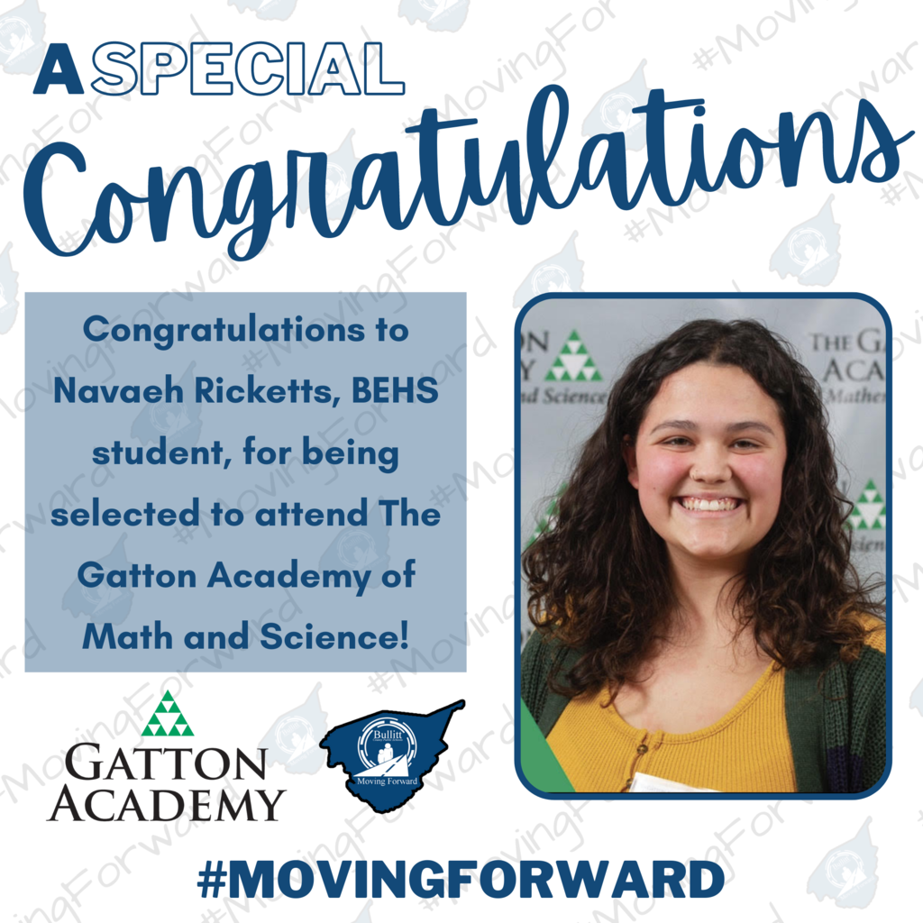 Navaeh Ricketts from BEHS selected to Gatton Academy