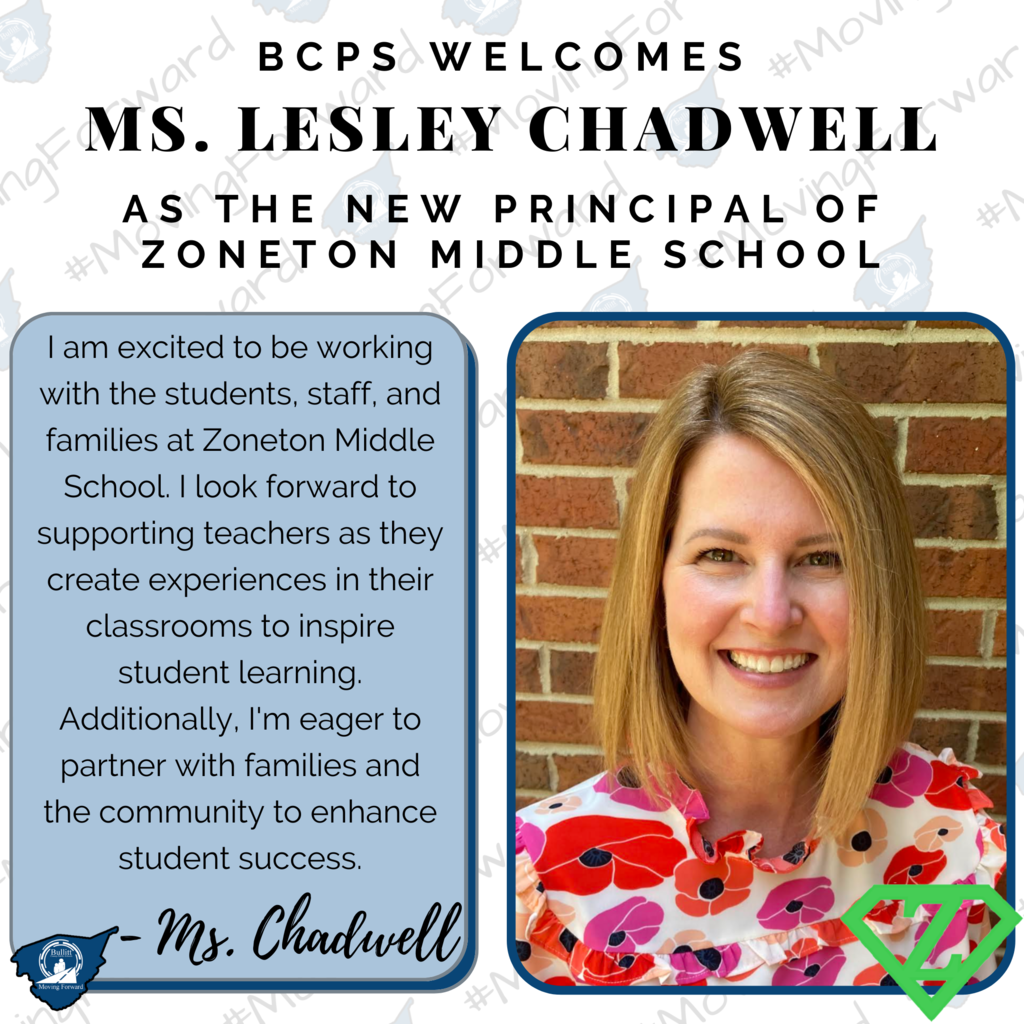 Congratulations to Lesley Chadwell, ZMS' New Principal