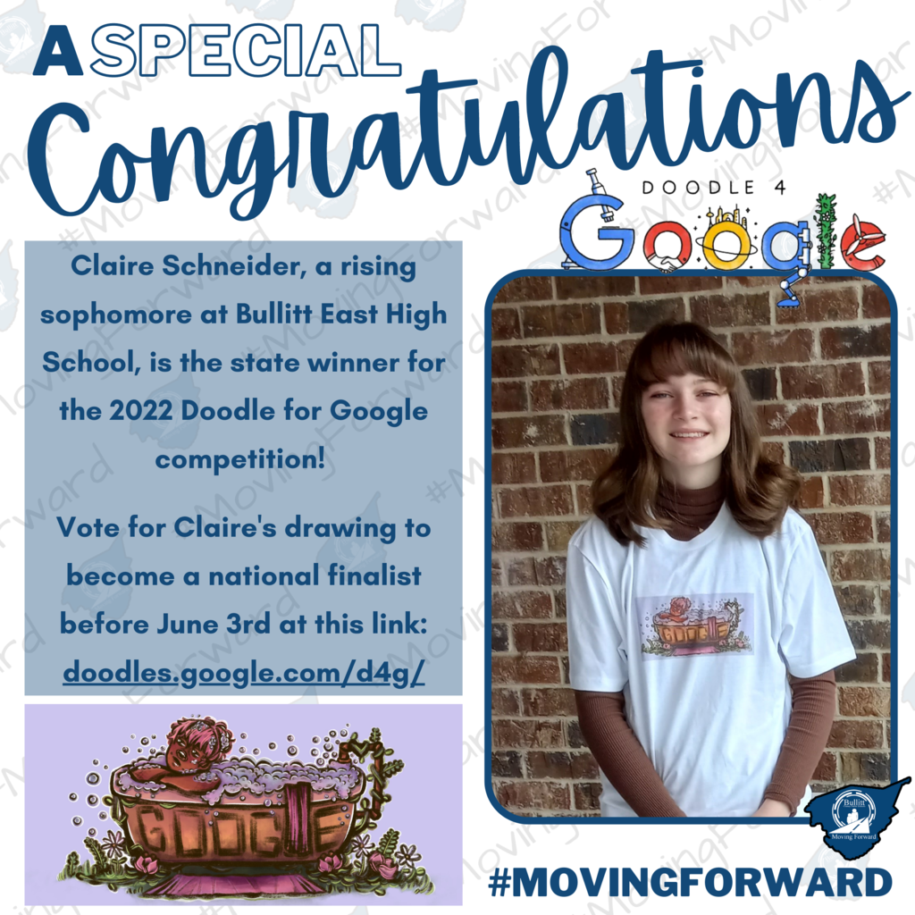 Claire Schneider is the state winner in the 2022 Doodle for Google competition!