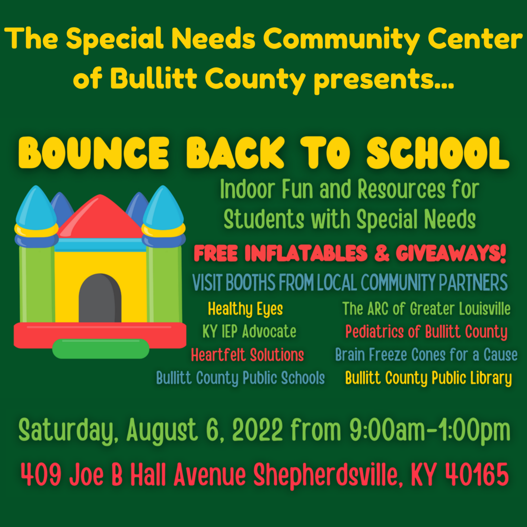 Special Needs Community Center Bounce Back to School Event