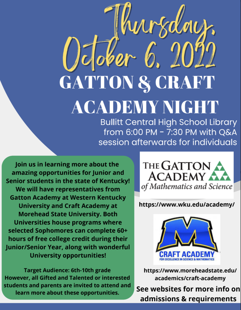 Gatton and Craft Academy Night