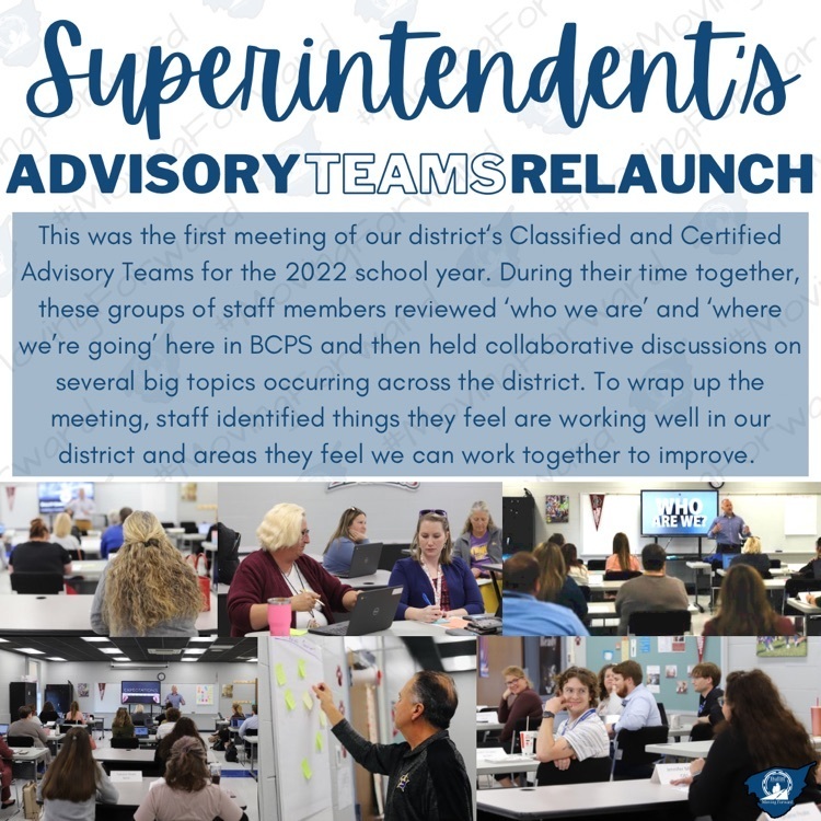 Superintendent’s Advisory Teams Relaunch