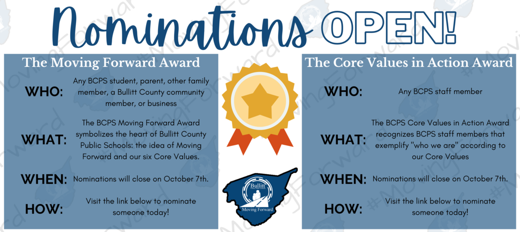 Moving Forward & Core Value Award Nominations close today at 4!